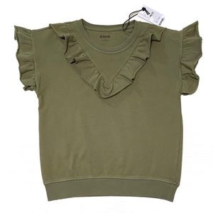 New Size L for girls Hudson blouse (green Olive Color)